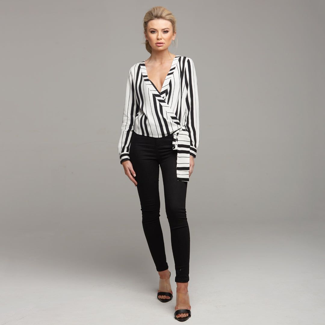 TIA WRAP STRIPE SHIRT - CT064 sold by Father Sons product image thumbnail 4