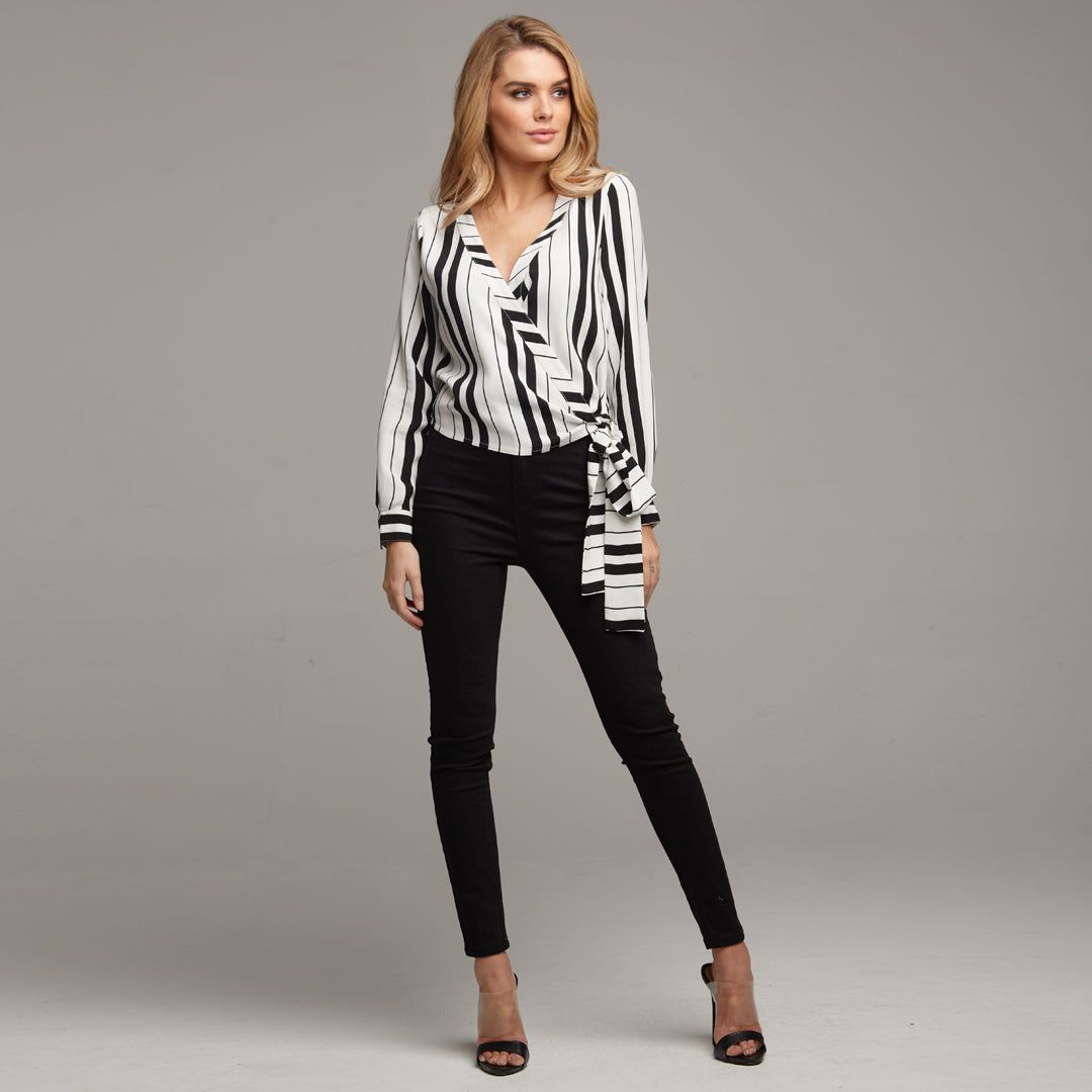 TIA WRAP STRIPE SHIRT - CT064 sold by Father Sons