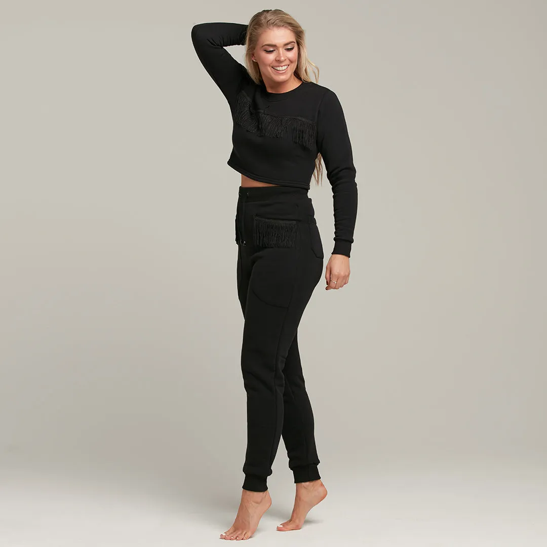 Caggie Fringing Detailed Tracksuit Crop - CT080 sold by Father Sons product image thumbnail 4