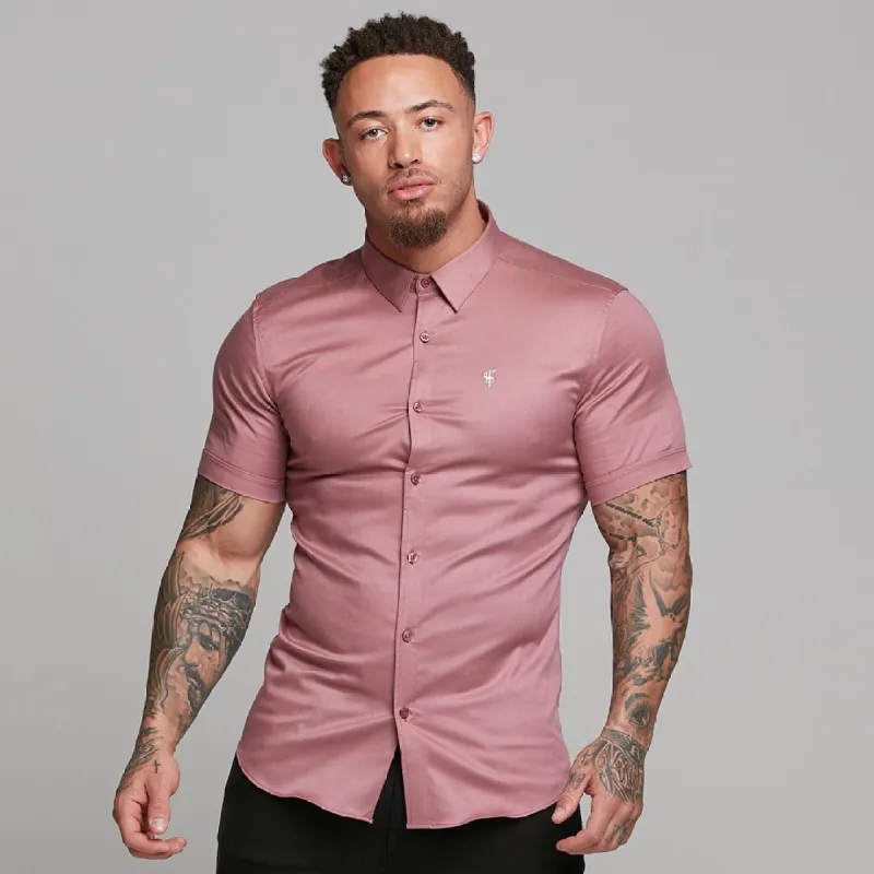 Father Sons Super Slim Luxe Ultra Stretch Mauve Short Sleeve - FS544 sold by Father Sons