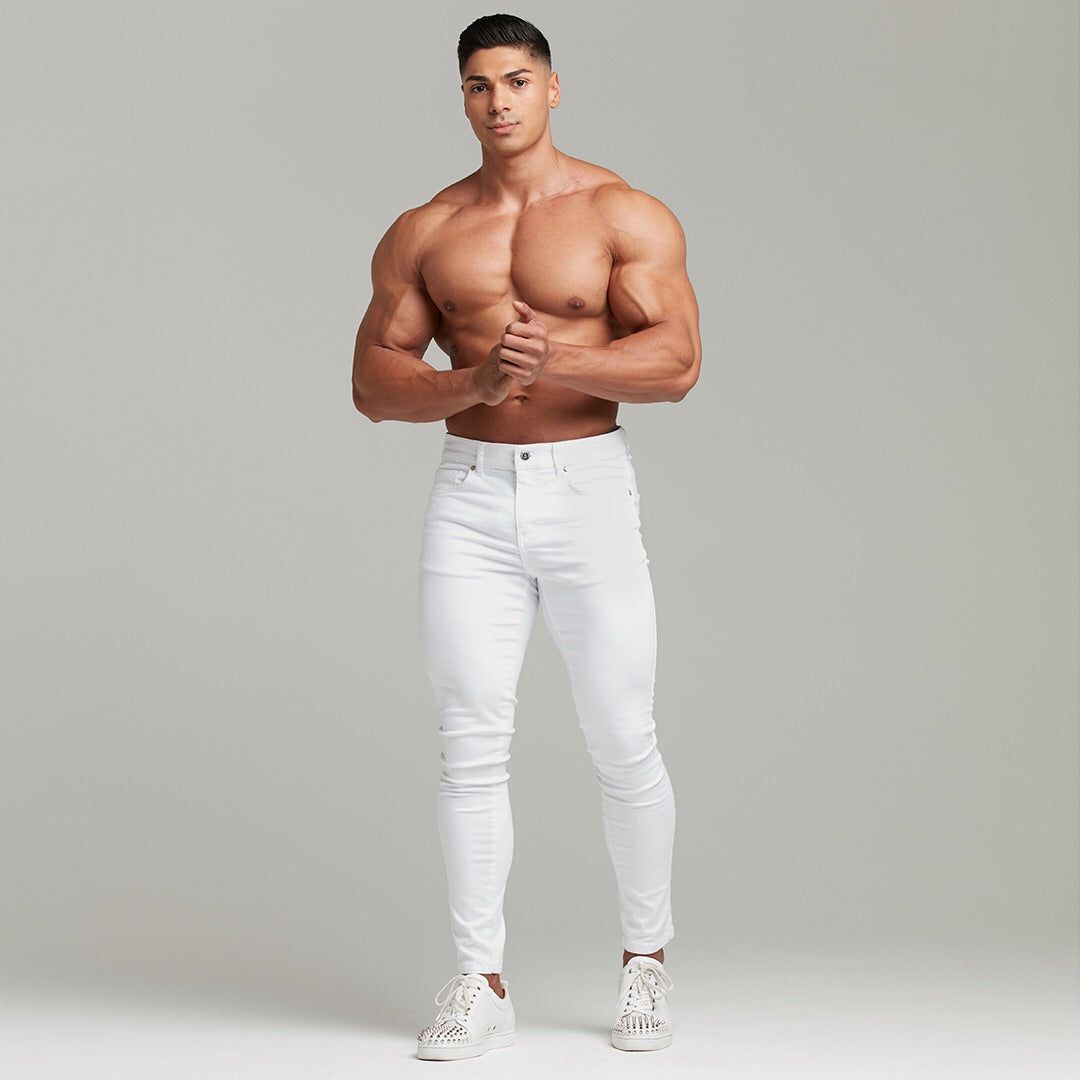 Ultra Stretch White Jeans - FSH259 sold by Father Sons product image thumbnail 3