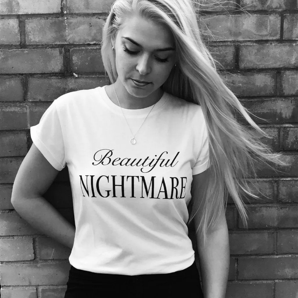 BEAUTIFUL NIGHTMARE - SLOGAN T SHIRT CT073 sold by Father Sons