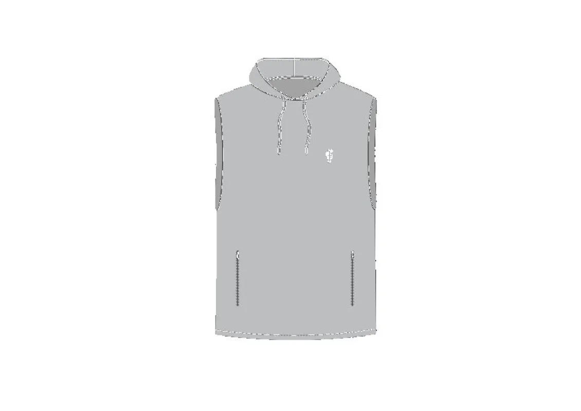 Father Sons Sleeveless Light Grey Gym Hoodie - FSH898 sold by Father Sons
