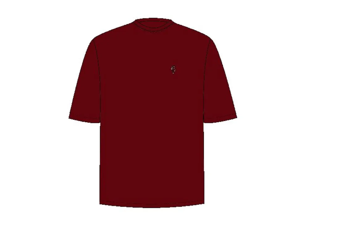 Father Sons Classic Burgundy Oversized Crew T Shirt - FSH868 sold by Father Sons
