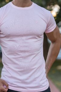 Father Sons Pink Bamboo Crew T Shirt - FSH746 sold by Father Sons