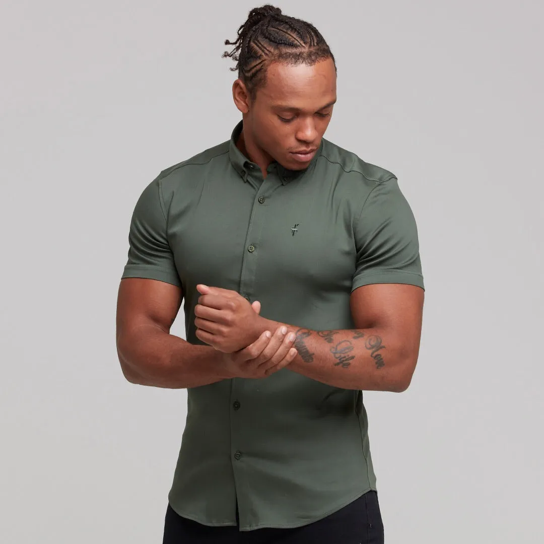 Father Sons Super Slim Stretch Khaki Denim Short Sleeve - FS203 sold by Father Sons product image thumbnail 4