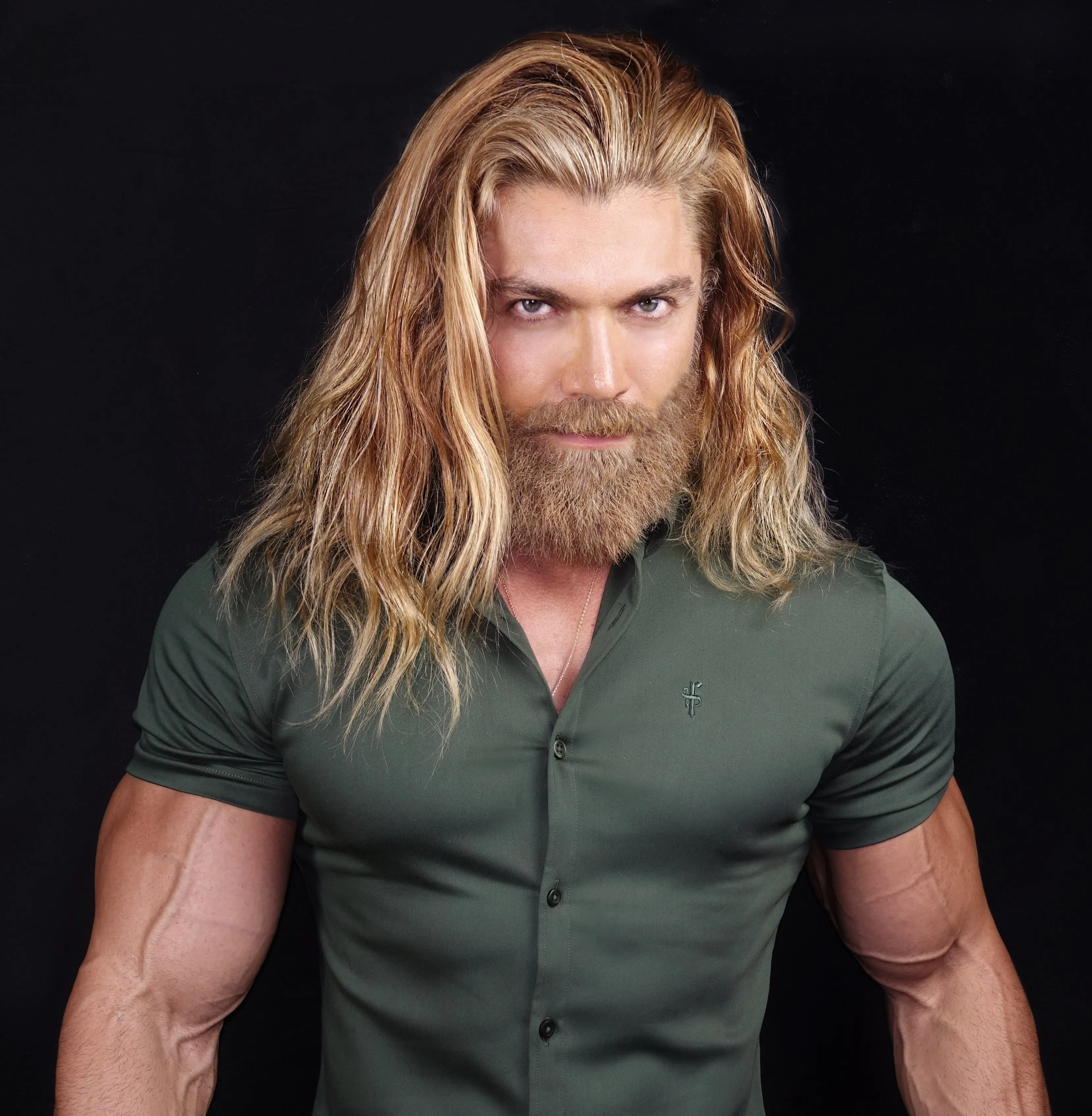 Father Sons Super Slim Stretch Khaki Denim Short Sleeve - FS203 sold by Father Sons product image thumbnail 5