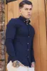 Father Sons Super Slim Stretch Classic Oxford Navy (Red Emblem) - FS308 sold by Father Sons