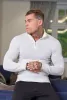 Father Sons Classic White Merino Wool Knitted Funnel Neck Zip Long Sleeve Jumper With FS Embroidery- FSN021 sold by Father Sons