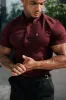 Father Sons Super Slim Stretch Burgundy Denim Short Sleeve with Gold Metal Decal and Button Down Collar - FS1045 sold by Father Sons