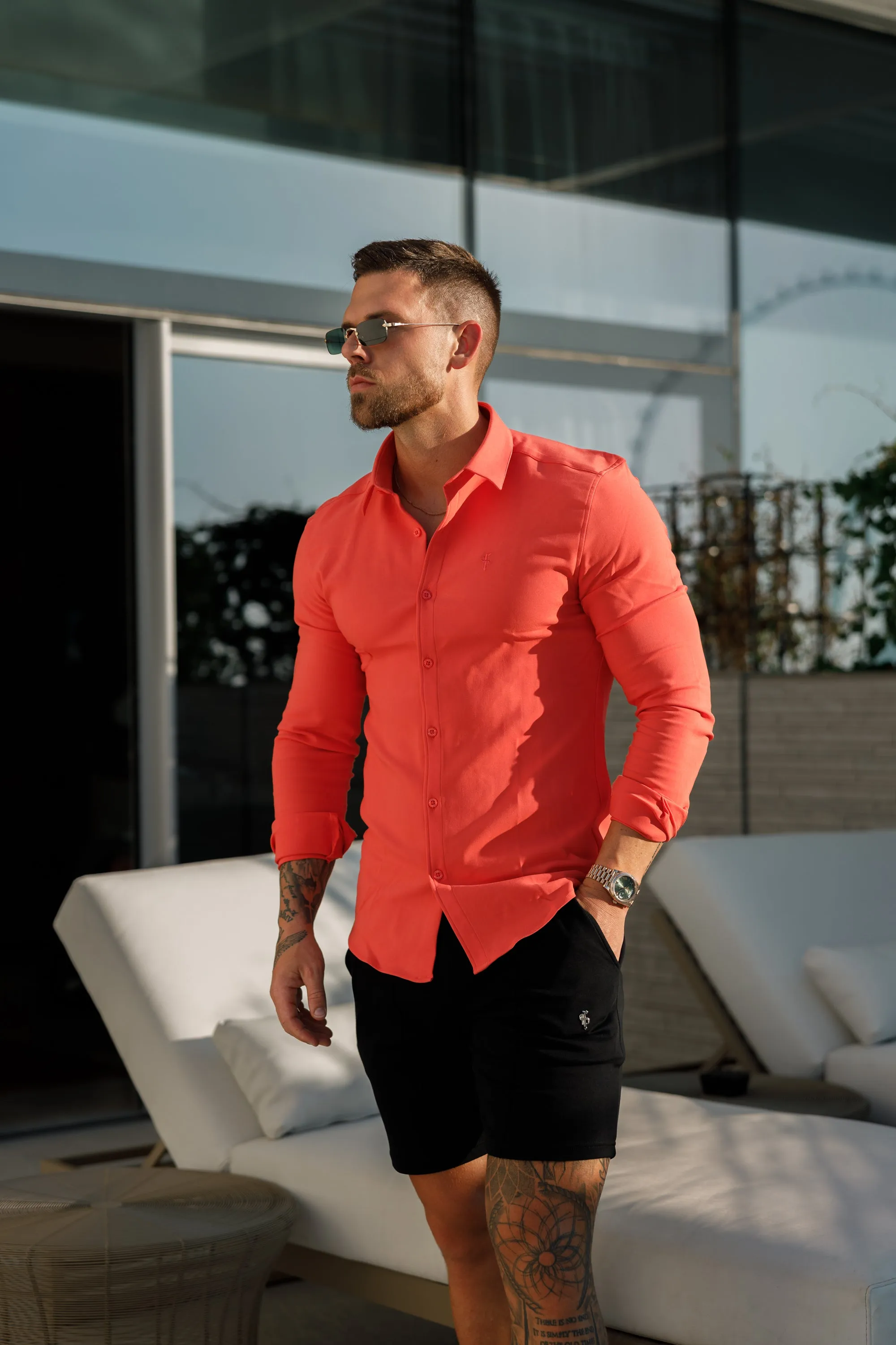 Father Sons Super Slim Scuba Coral Long Sleeve Stretch - FS1031 sold by Father Sons product image thumbnail 4