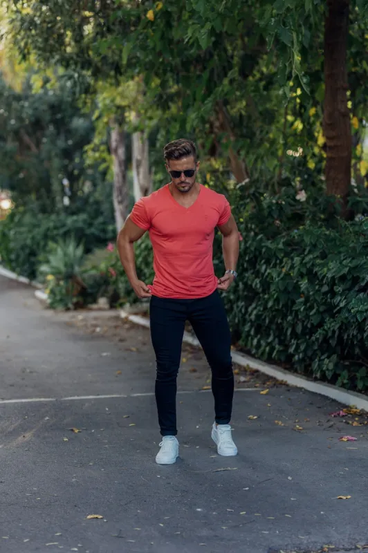Father Sons Classic Coral V Neck - FSH763 sold by Father Sons