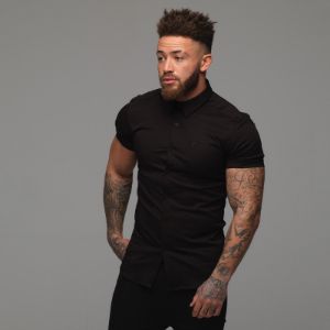 Father Sons Super Slim Luxe Ultra Stretch Classic Black Short Sleeve - FS227 sold by Father Sons
