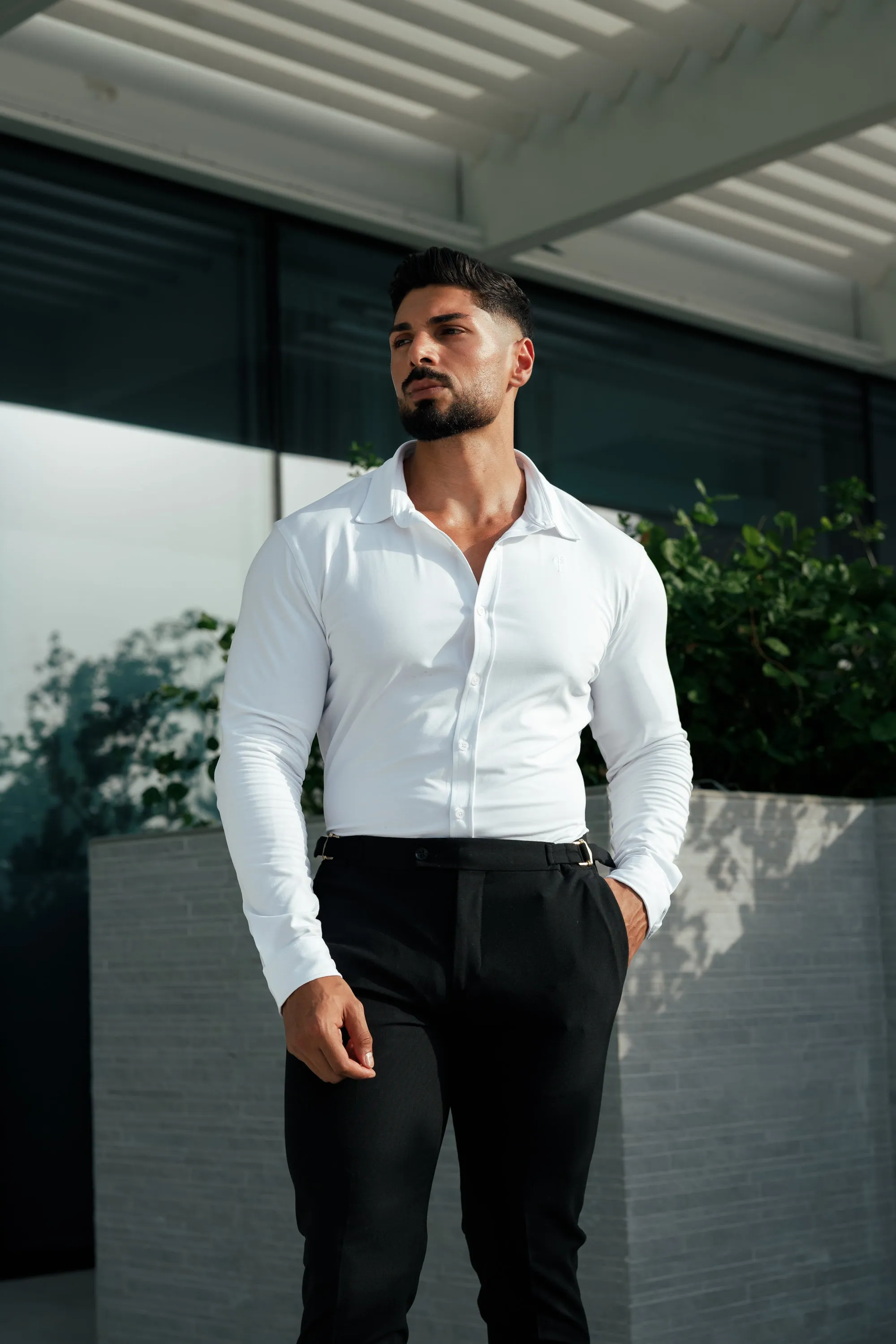 Father Sons Fitted White Long Sleeve Jersey - FSD001 sold by Father Sons product image thumbnail 2