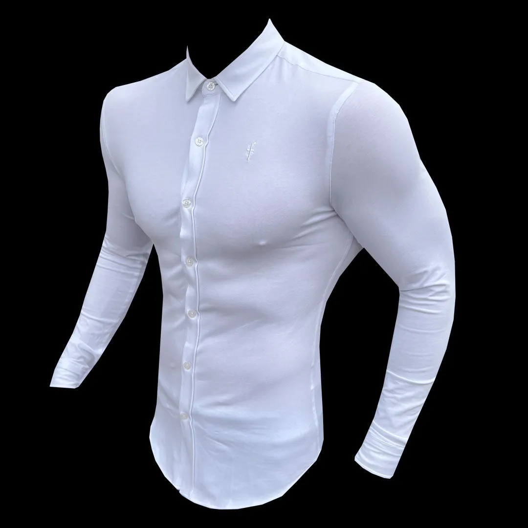 Father Sons Fitted White Long Sleeve Jersey - FSD001 sold by Father Sons product image thumbnail 4