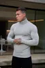 Father Sons Classic Grey Roll Neck Merino Wool Knitted Sweater With FS Embroidery - FSN013 sold by Father Sons