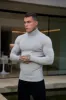 Father Sons Classic Grey Roll Neck Merino Wool Knitted Sweater With FS Embroidery - FSN013 sold by Father Sons
