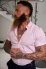Father Sons Classic Stretch Oxford Short Sleeve Pink - FS1017 sold by Father Sons