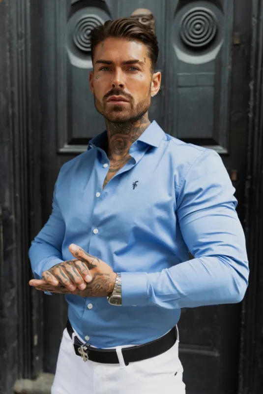 FS Relaxed Indigo Blue Long Sleeve with Cutaway Collar - FS1081 sold by Father Sons