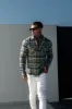 FS Aqua / Yellow Check Shacket With Double Pockets - FS1073 sold by Father Sons