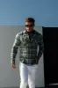 FS Aqua / Yellow Check Shacket With Double Pockets - FS1073 sold by Father Sons