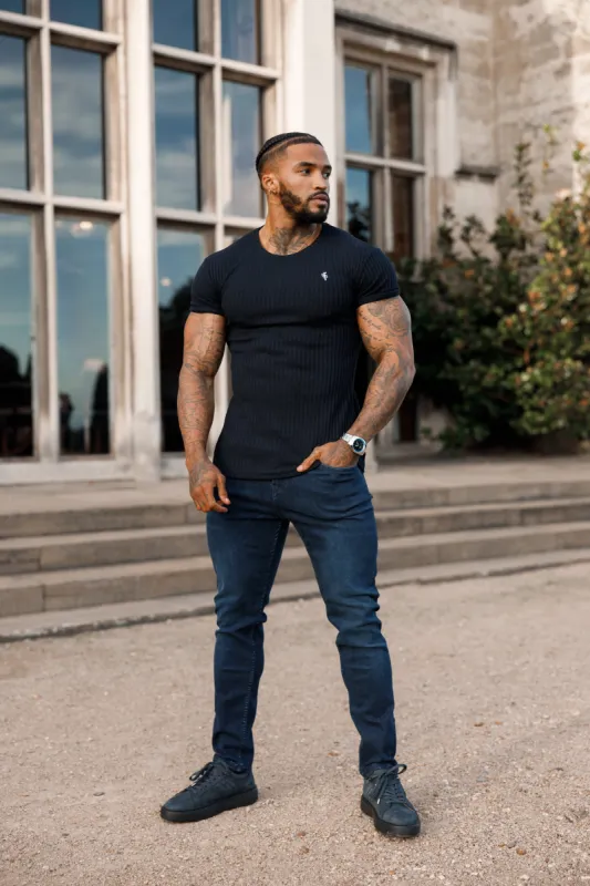 Father Sons Ultra Stretch Navy Relaxed Jeans - FSJEAN002 sold by Father Sons