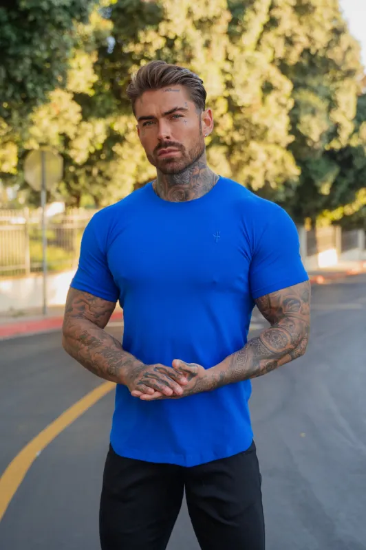 Father Sons Classic Royal Blue Curved Hem Crew T Shirt - FSH1154 sold by Father Sons
