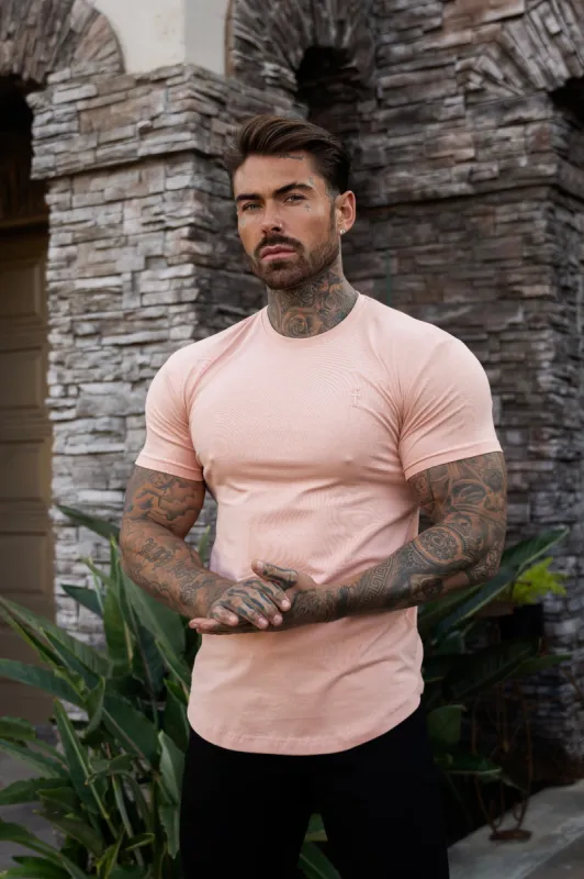Father Sons Classic Peach Curved Hem Crew T Shirt - FSH1135 / 1155 sold by Father Sons
