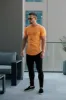 Father Sons Classic Orange Tonal Curved Hem Crew T Shirt - FSH1152 sold by Father Sons