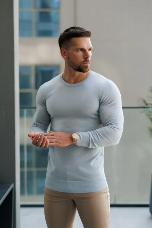 Father Sons Classic Navy Roll Neck Merino Wool Knitted Sweater With FS Embroidery - FSN011 sold by Father Sons