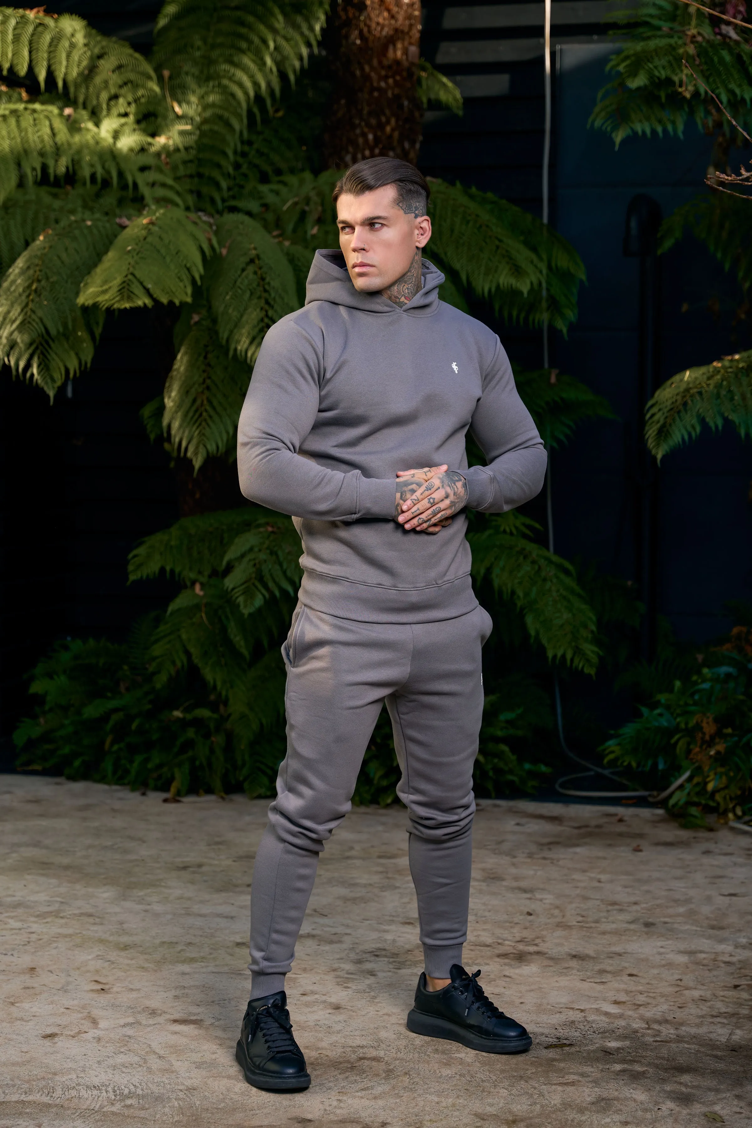 Plain Charcoal Hoodie With FS Branding - FSH1193 sold by Father Sons product image thumbnail 2