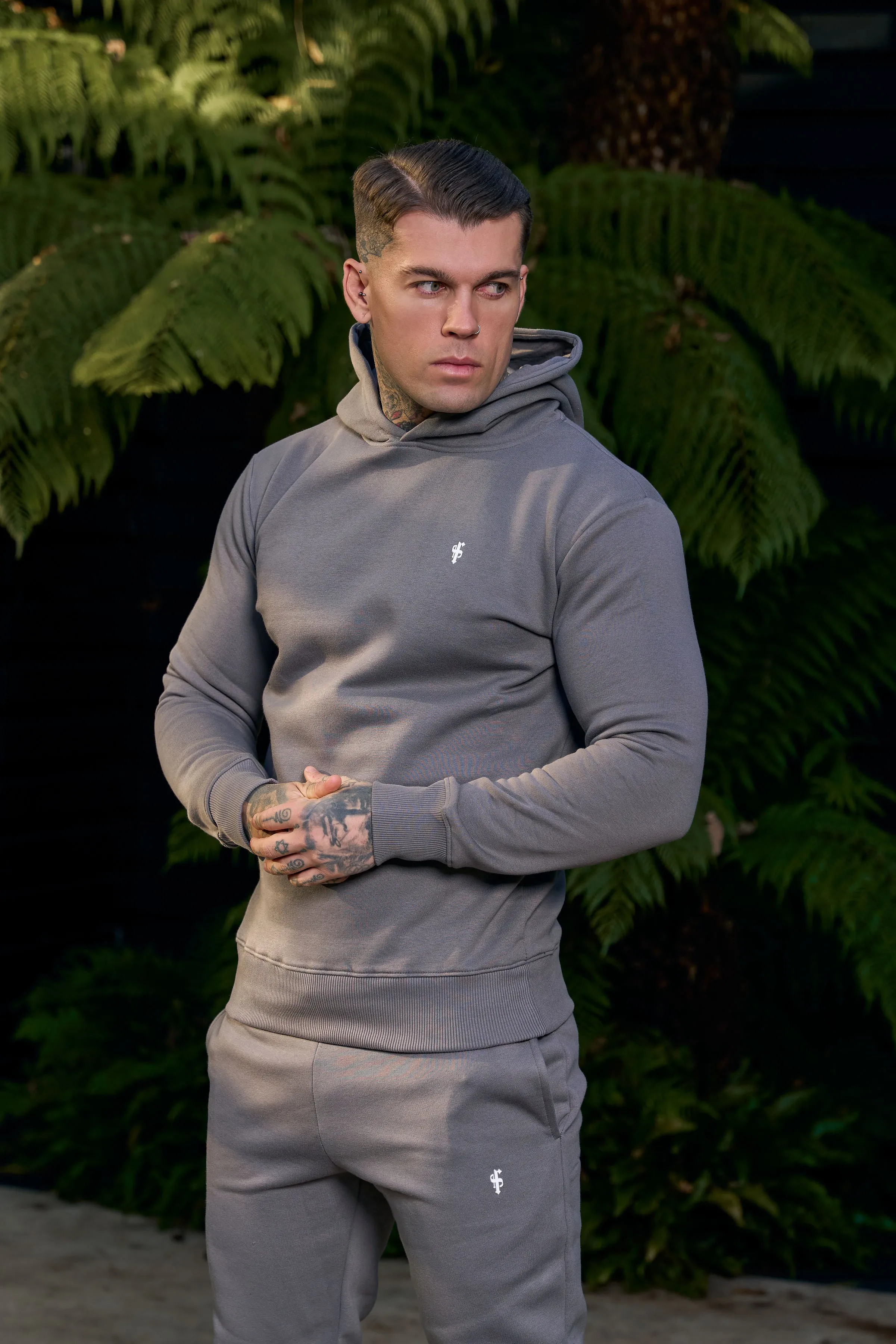 Plain Charcoal Hoodie With FS Branding - FSH1193 sold by Father Sons