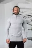 FS Classic Light Grey Ribbed Zip Funnel Neck Raglan Long Sleeve Crew - FSH1294 sold by Father Sons