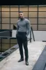 FS Charcoal Roll Neck Knitted Jumper With FS Branding -  FSN207 sold by Father Sons