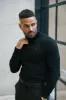 FS Black Roll Neck Knitted Jumper With FS Branding -  FSN201 sold by Father Sons