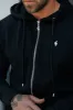 FS Black / Silver Full Zip Hoodie with Pockets - FSH1247 sold by Father Sons