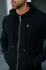 FS Black / Silver Full Zip Hoodie with Pockets - FSH1247 sold by Father Sons