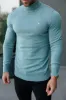 FS Teal Roll Neck Knitted Jumper With FS Branding - FSN205 sold by Father Sons