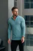 FS Teal Funnel Neck Knitted Jumper With FS Branding -  FSN189 sold by Father Sons