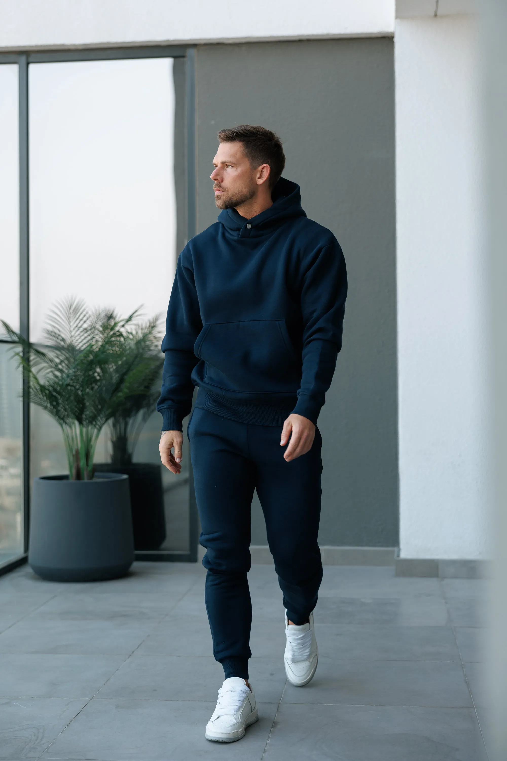 FS Navy Oversized Hoodie With Functional FS Stud - FSR002 sold by Father Sons product image thumbnail 2