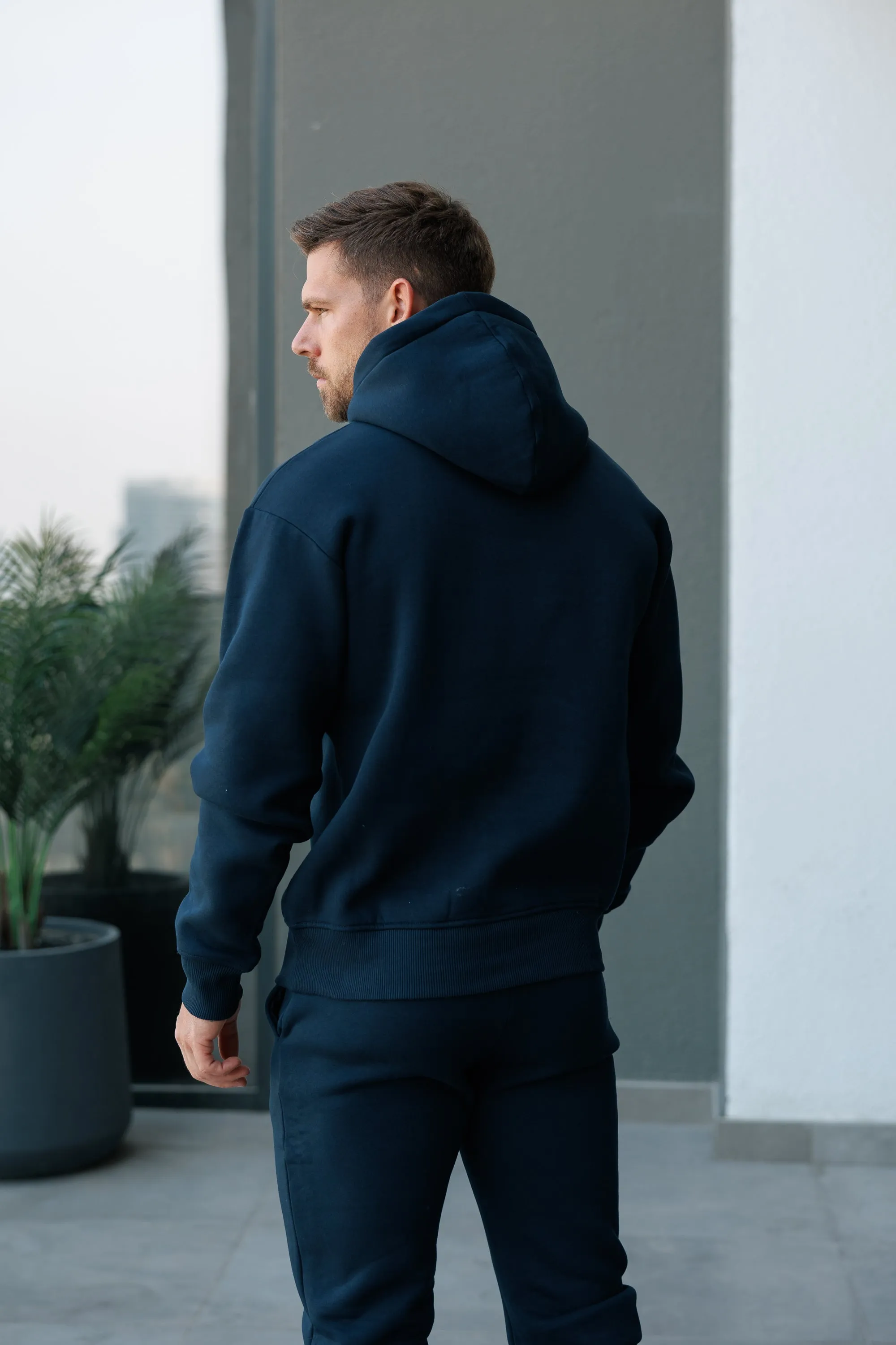 FS Navy Oversized Hoodie With Functional FS Stud - FSR002 sold by Father Sons product image thumbnail 3