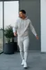 FS Light Grey / Silver Full Zip Hoodie with Pockets - FSH1250 sold by Father Sons