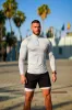Father Sons Long Sleeve Light Grey / Silver Half Zip Gym Top - FSH890 sold by Father Sons