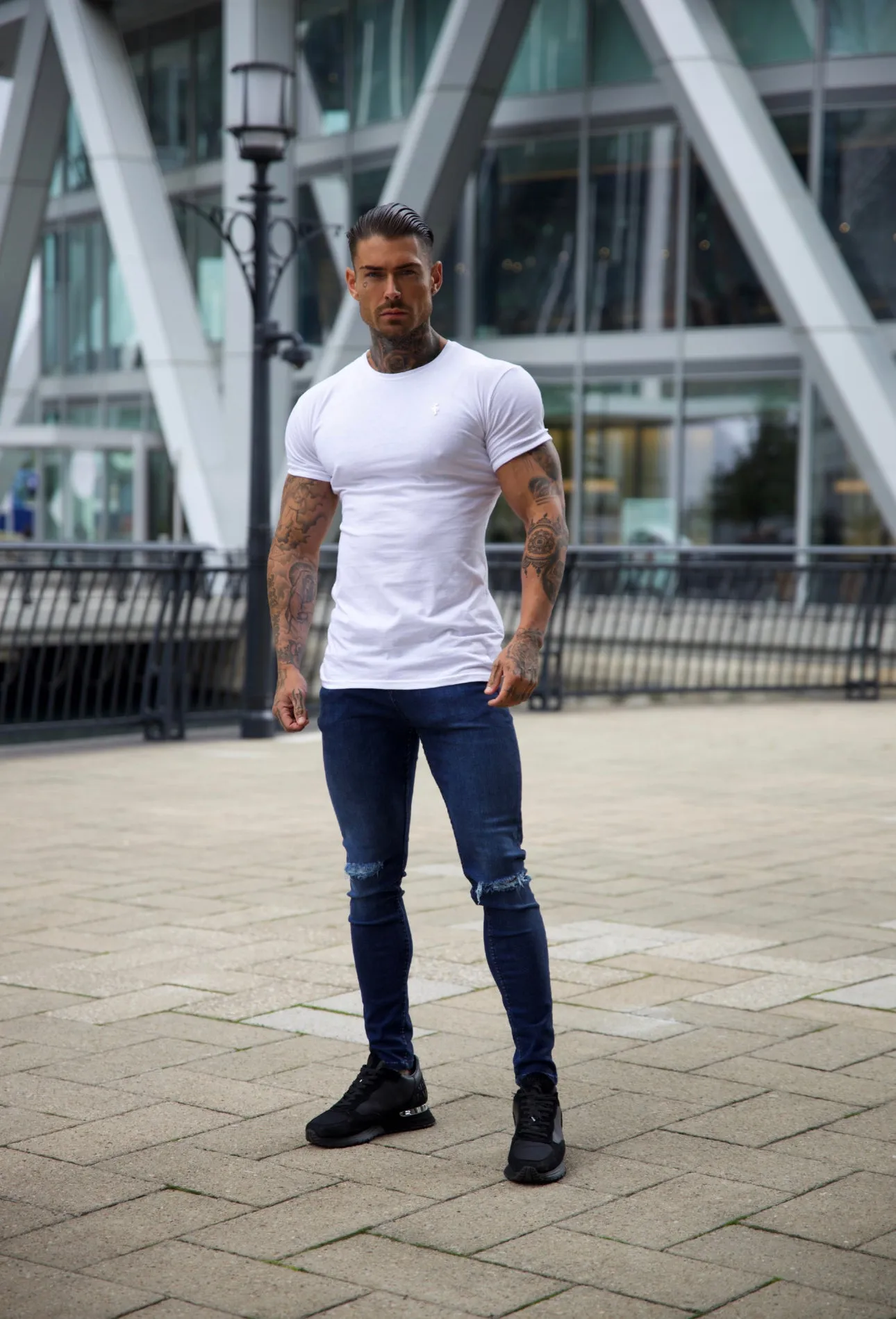 Father Sons Classic White Crew with Silver Metal Emblem Decal - FSH833 sold by Father Sons product image thumbnail 2