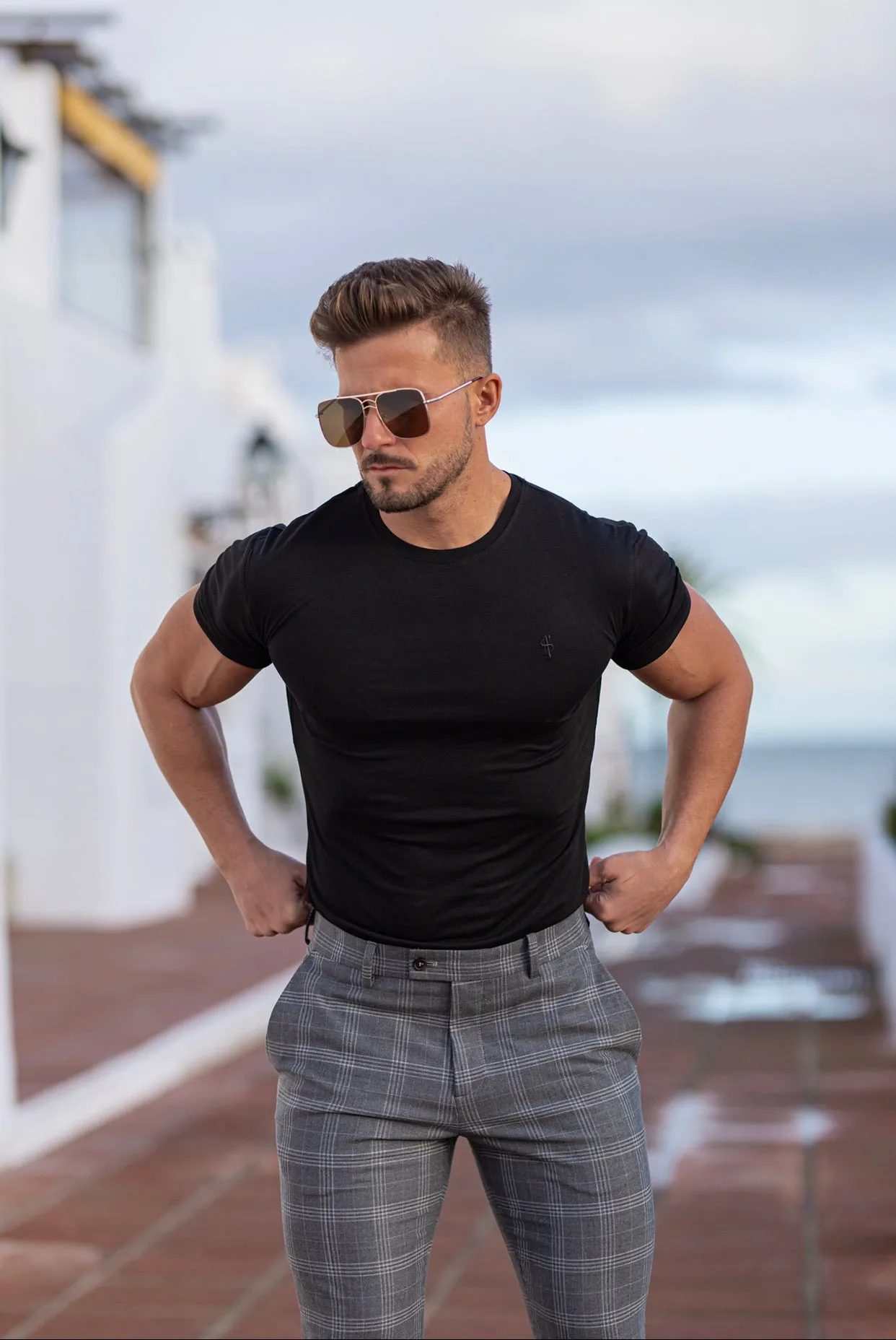 Father Sons Black Bamboo Crew T Shirt - FSH577 sold by Father Sons product image thumbnail 2