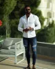 Father Sons Ultra Stretch Navy Slim Jeans with Distressed Rips - FSJEAN006 sold by Father Sons