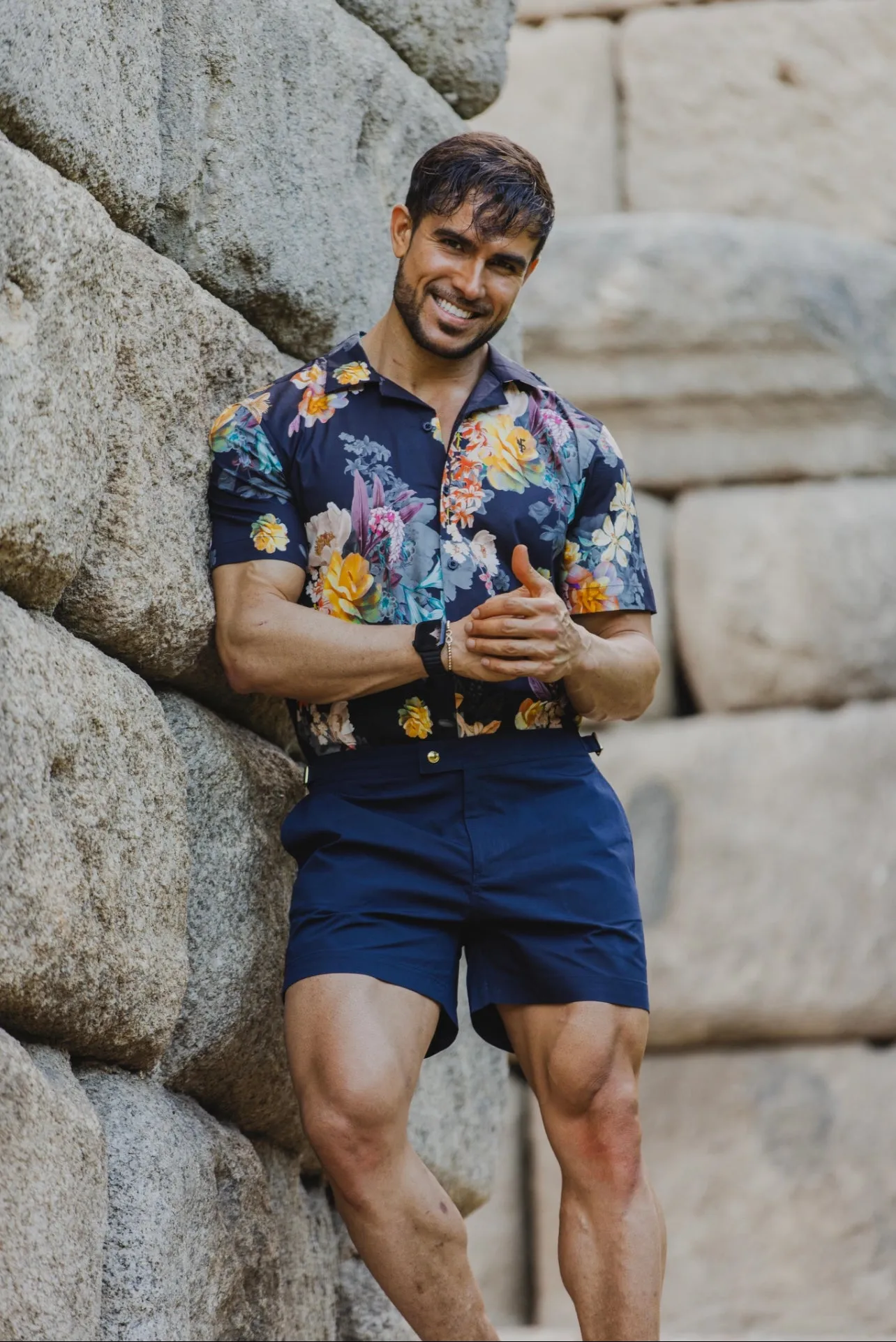 Father Sons Navy / Gold Swim Shorts - FSN099 sold by Father Sons