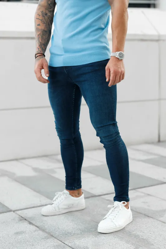 Father Sons Ultra Stretch Navy Slim Jeans - FSJEAN001 sold by Father Sons
