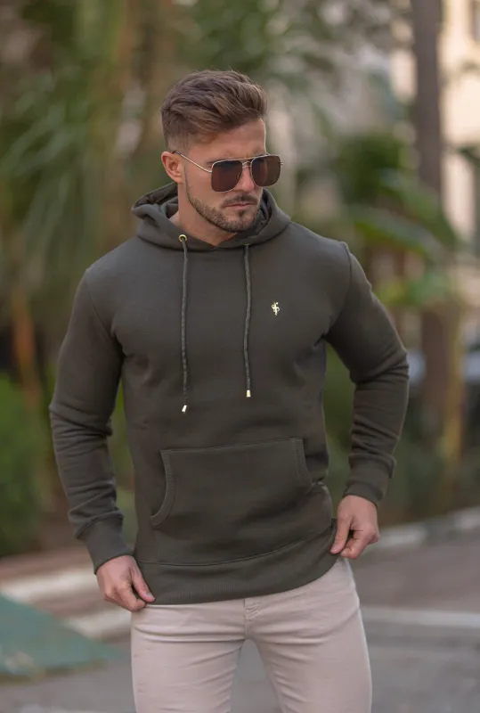 Father Sons Khaki & Gold Overhead Hoodie Sweater - FSH543 sold by Father Sons