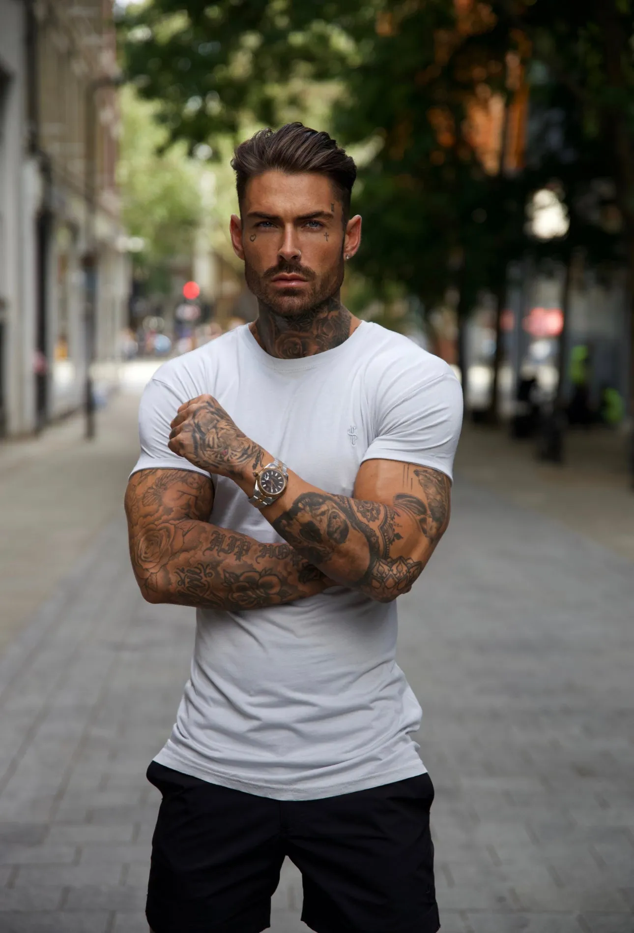 Father Sons Light Grey Bamboo Crew T Shirt - FSH578 sold by Father Sons product image thumbnail 3